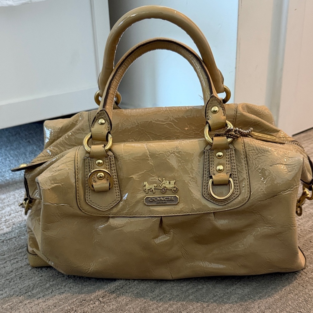 Coach Beige Leather Satchel